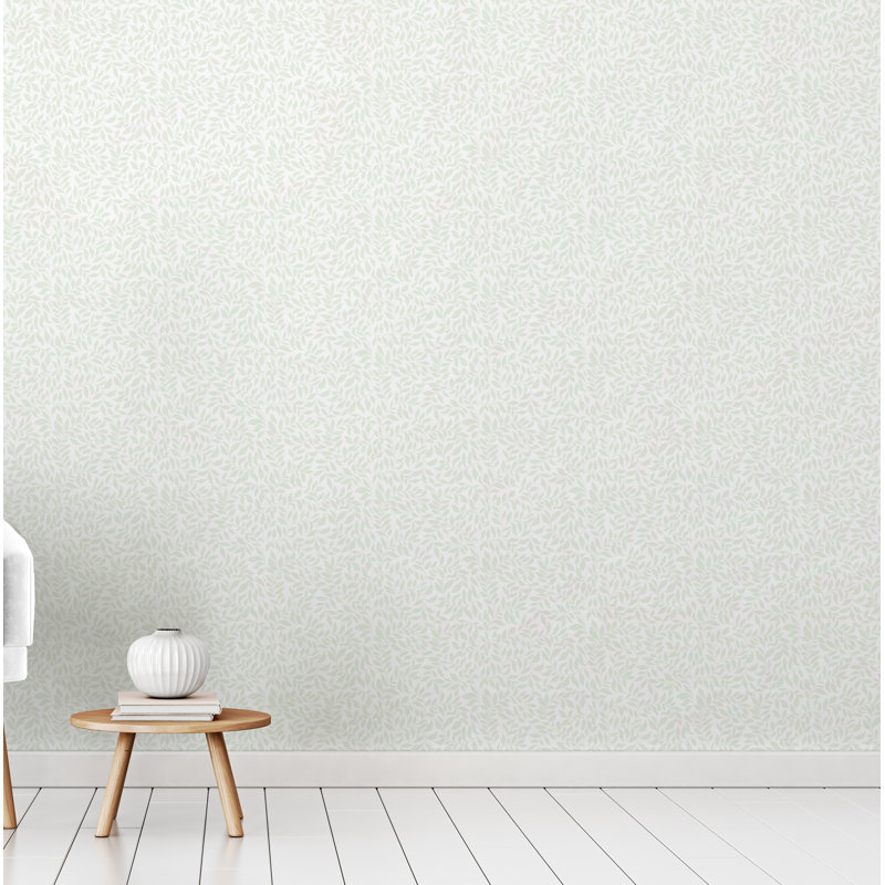 Panneau de papier peint adhésif et colle Inga, Vert, l 24 po x L 96 po