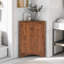 Armoire de rangement triangulaire brune avec tablettes réglables, armoire de plancher autoportante pour la cuisine domestique-160773394