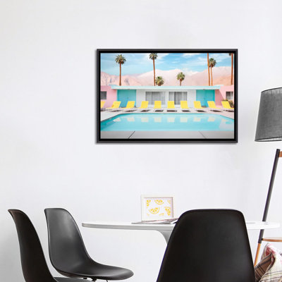 Palm Springs Pool Day - Framed Wall Art Print