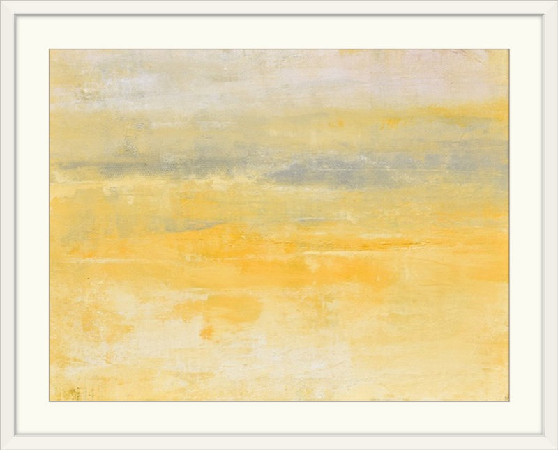 « dimanche matin » par erin ashley, reproduction d’art sur impression, H 35 po x l 44 po x P 1 po, Cadre blanc