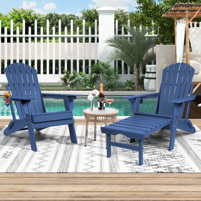 Chaise Adirondack avec repose-pieds Azur