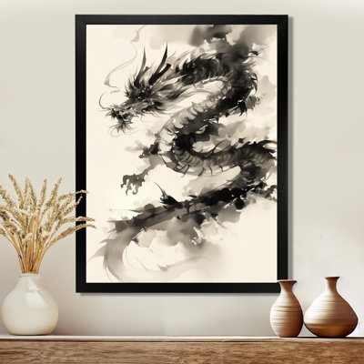 Chinese Dragon Portrait - Dragons Wall Art Living Room