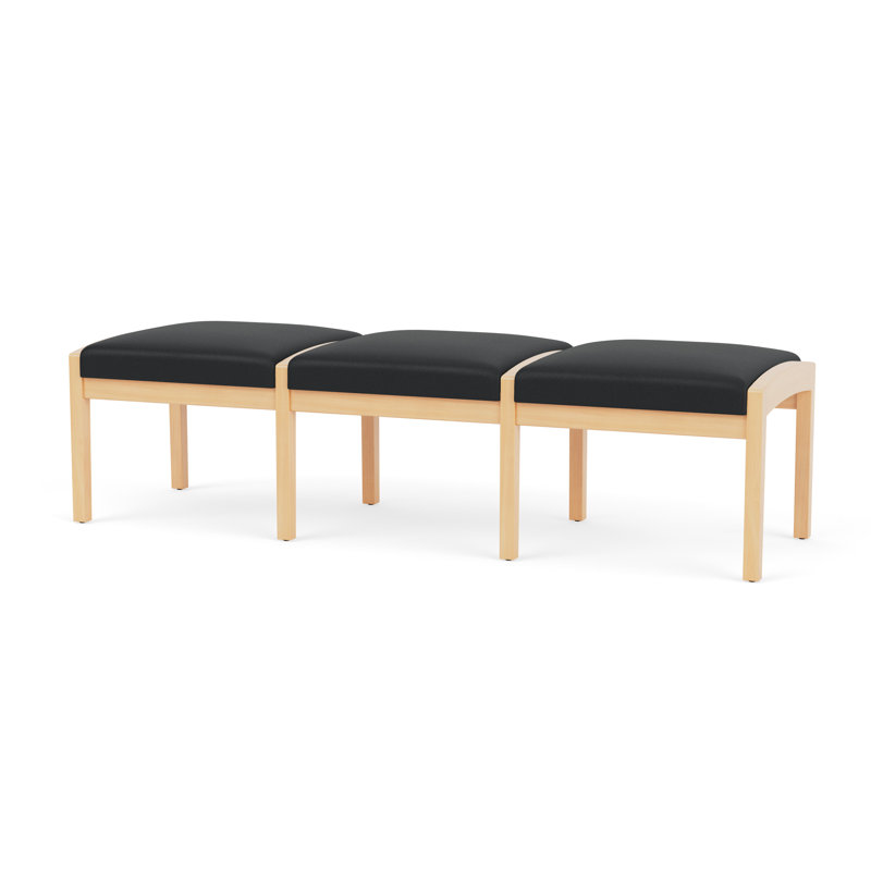 Banc en bois 3 places Lenox, Naturel, Modena graphite