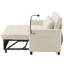 Canapé-lit convertible 56,9 po en chenille avec deux ports USB, support pour téléphone et poches latérales-1871020023