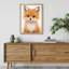 Cute Fox Portrait Framed Wall Art Prints - Adorable fluffy fox illustration, for nursery or kids room-125211967-125211966