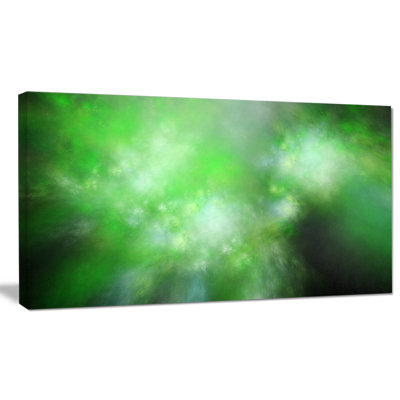 «Green Blur Sky with Stars», impression sur toile tendue