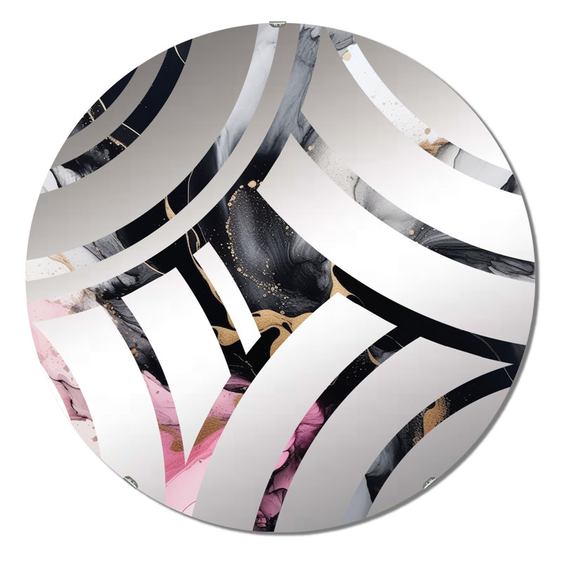 Miroir décoratif Wave, 23,6 po x 23,6 po