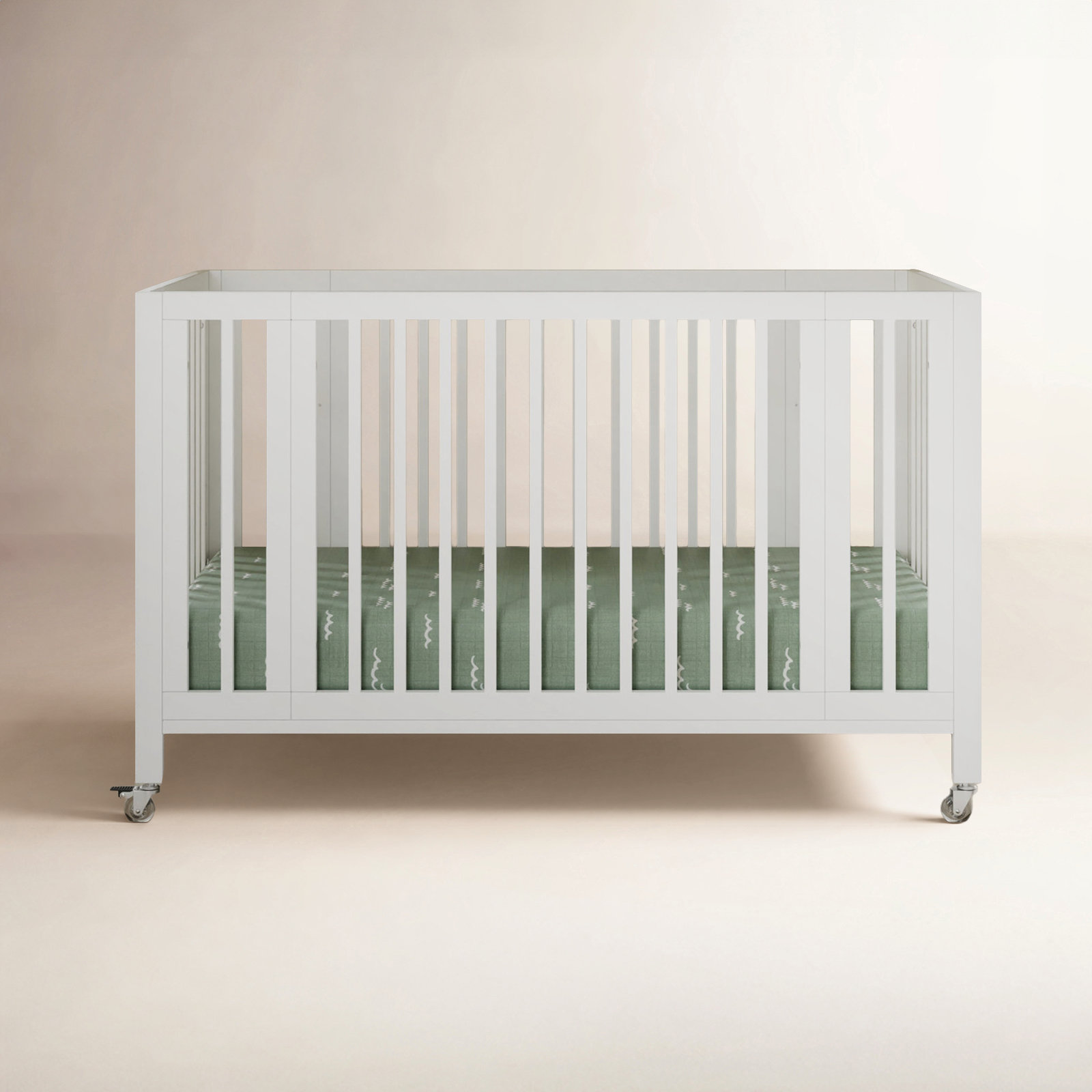 Rolli 9-in-1 Convertible Crib, White