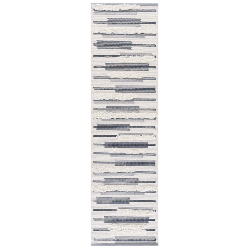 Tapis d'intérieur en laine et coton tissés à la main Kenya, Tapis de couloir 2 pi 3 po x 8 pi