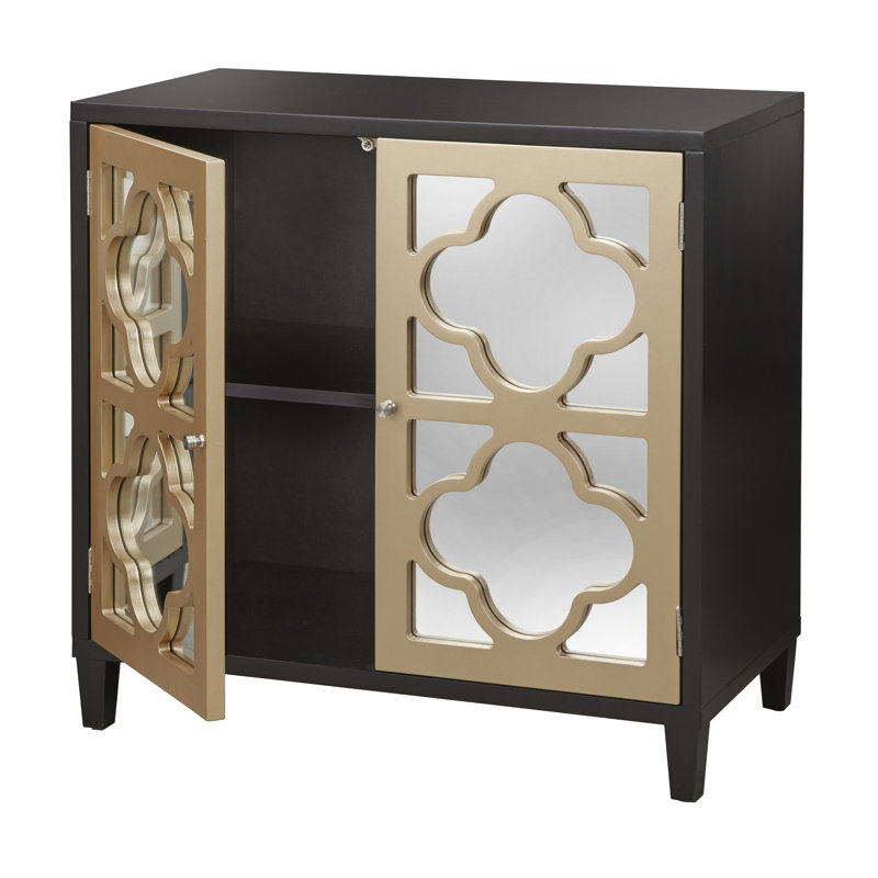 Wealdstone Accent Cabinet, Black/Gold