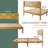 Mid Century Modern Solid Wood Full Size Platform Bed Frame With Tall Headboard And Wood Slats, Yellow Brown-16512482