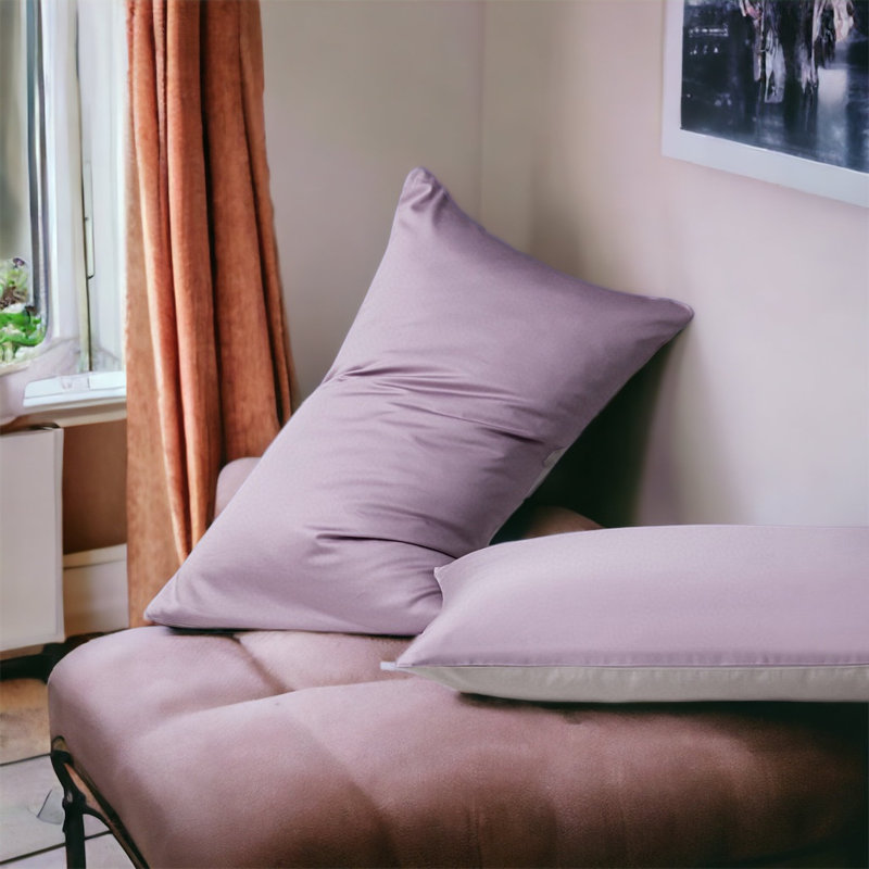 Egyptian-Quality Cotton Floral Duvet Cover, Purple/Gray