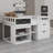 Low Loft Bed With Rolling Desk, Shelf And Drawers-708746881