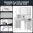 48'' Fluted Makeup Vanity Desk With Hd Triple Mirror And Lights,large Lighted Corner Vanity With Glass Top, Modern Dressing Table With Outlets-1161749623