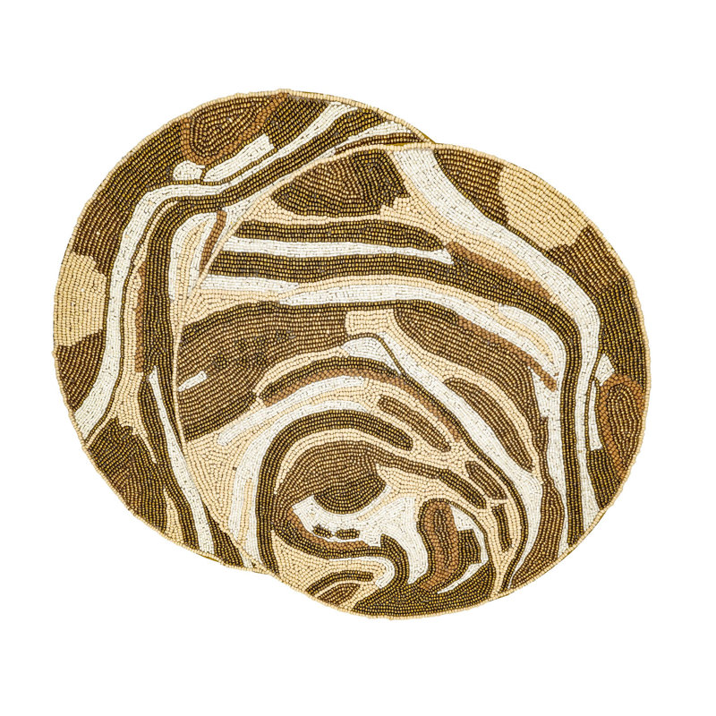 Glass Abstract Round Placemat
