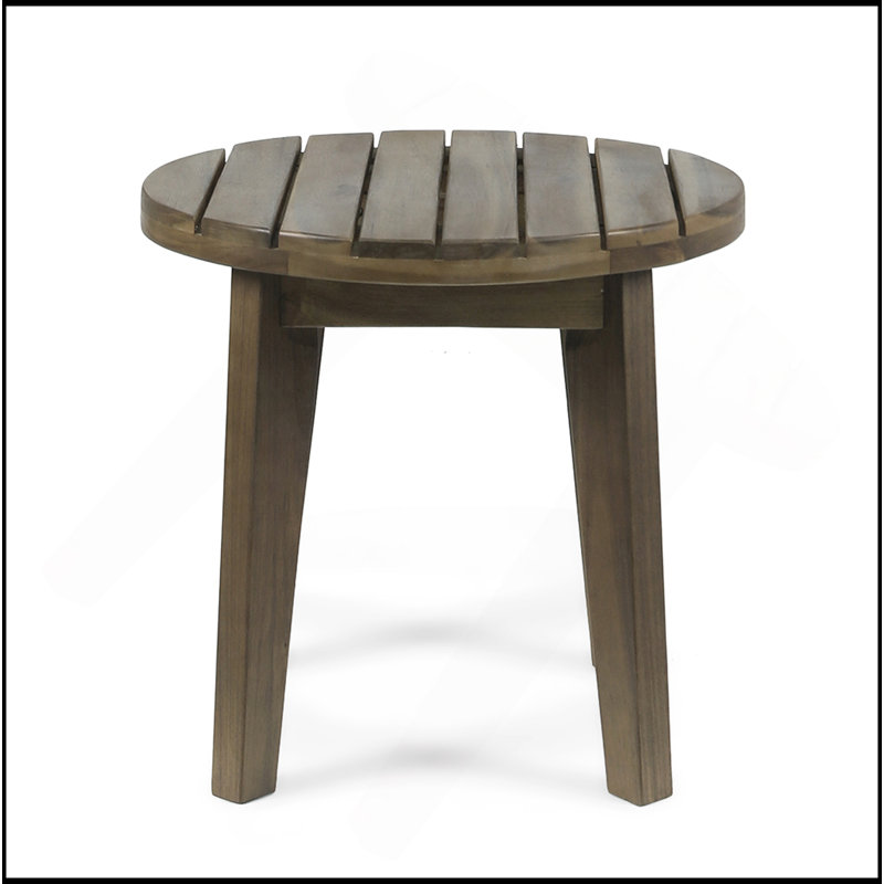 Table d'appoint d'extérieur en bois, Gris