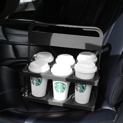 6 porte-gobelets avec poignée, porte-gobelets en plastique pour boissons