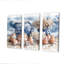 «Floral Beach Pottery» en bleu et blanc I - ensemble d'art mural de poterie de plage-107181533-107181535