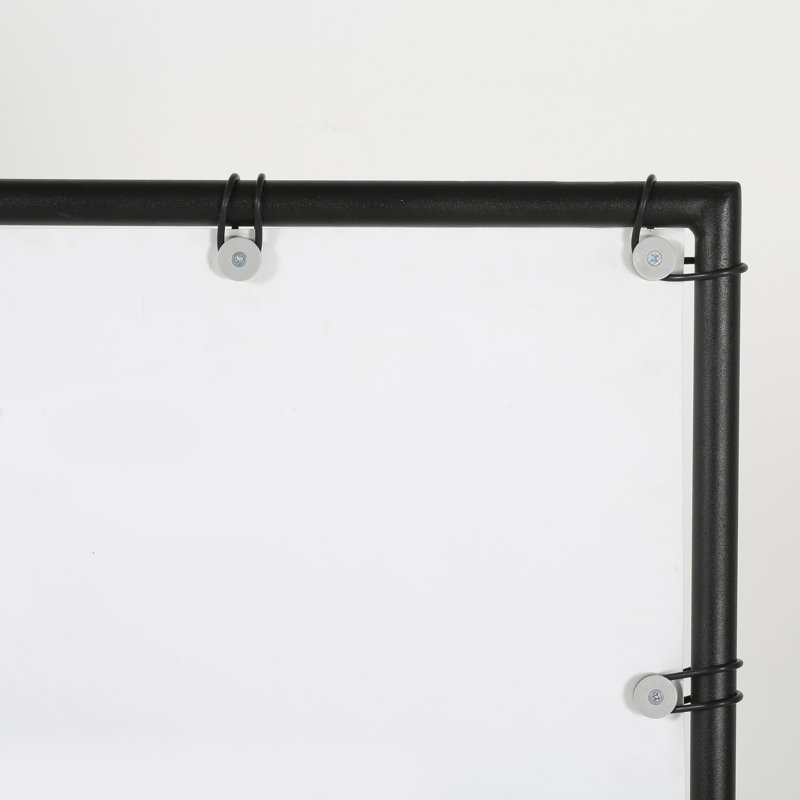 Black Aluminum Frame Sidewalk Sign Holder with Water Base