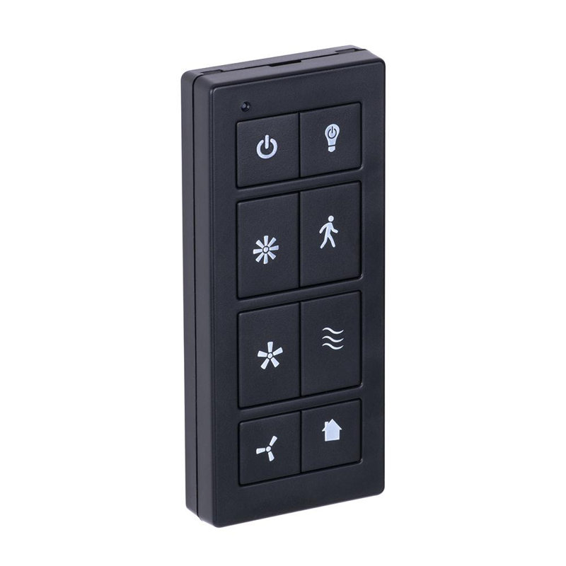 Universal Ceiling Fan Remote and Wall Control, Black