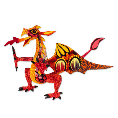 Mexican Dragon Alebrije Copal Wood Sculpture