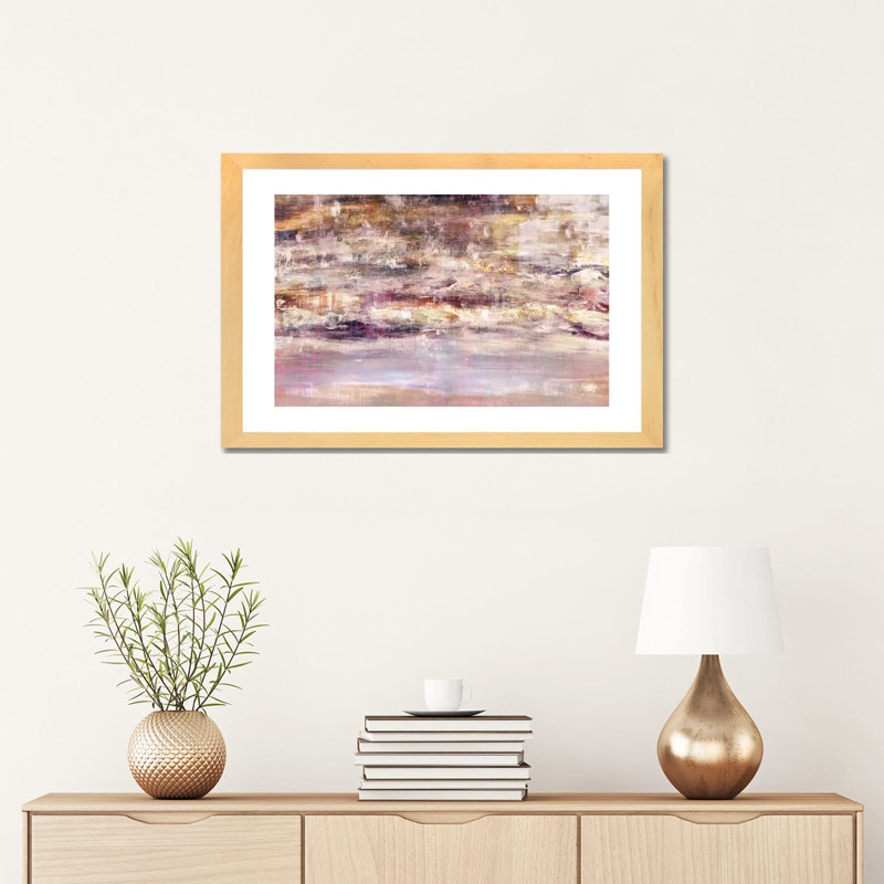 Reproduction d’art, "My Space" par Maximilien Casal, Toile encadrée de bois rustique foncé, H 32 po x l 48 po x 1,5 po