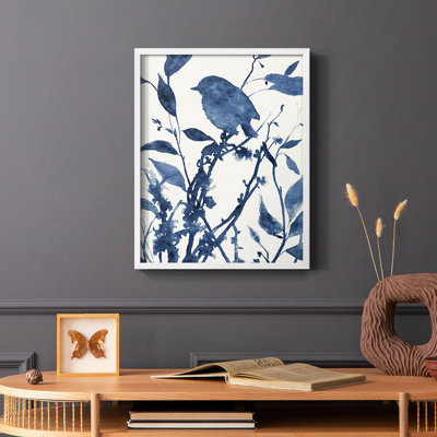 Bluebird Silhouette II, reproduction encadrée - bois massif