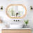 20"x30" Boho Rattan Oval Wall Mirror