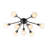 9-light Glass Globe Sputnik Flush Mount