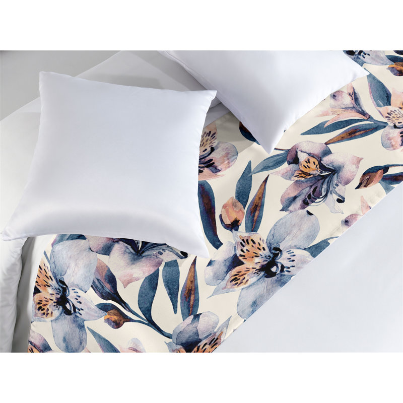 Foulard de lit Ambesonne Spring Spring Alstroemeria, Très grand lit