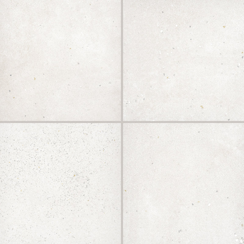 Area 51 Porcelain Brick Look Wall & Floor Tile, 24" x 24" Square, White