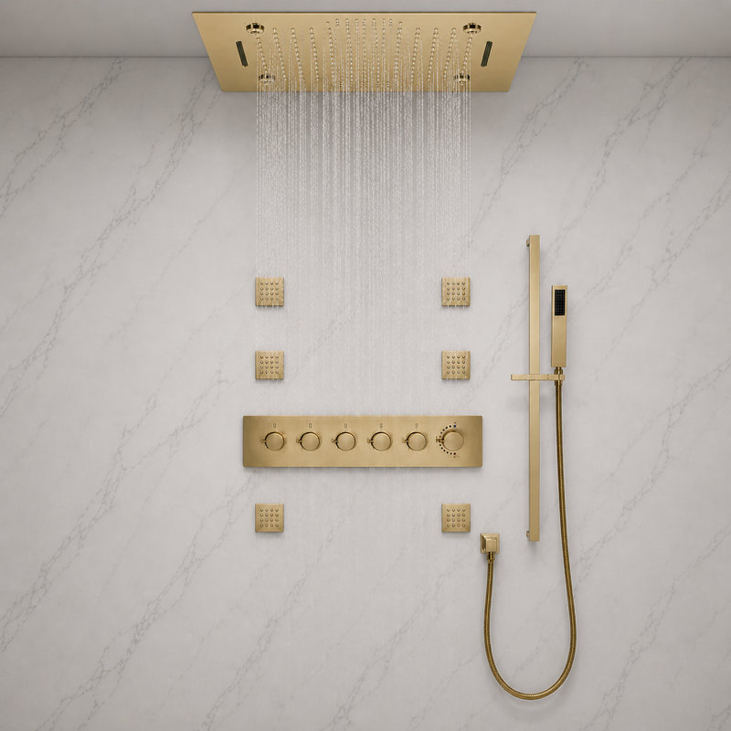 Système de douche thermostatique encastré à DEL Terni