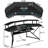 Berlanga Gaming Desk with Power Outlet & Led Strip, Large Wing-Shaped Computer Desk with Monitor Stand-1070146353