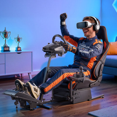 Support de volant de course, support de volant de simulateur robuste, Fit Logitech G25, G27, G29, G920, G923, Thrustmaster T300RS, TX F458, T500RS, T3PA-PRO (F1 / GT) et pédales CSR