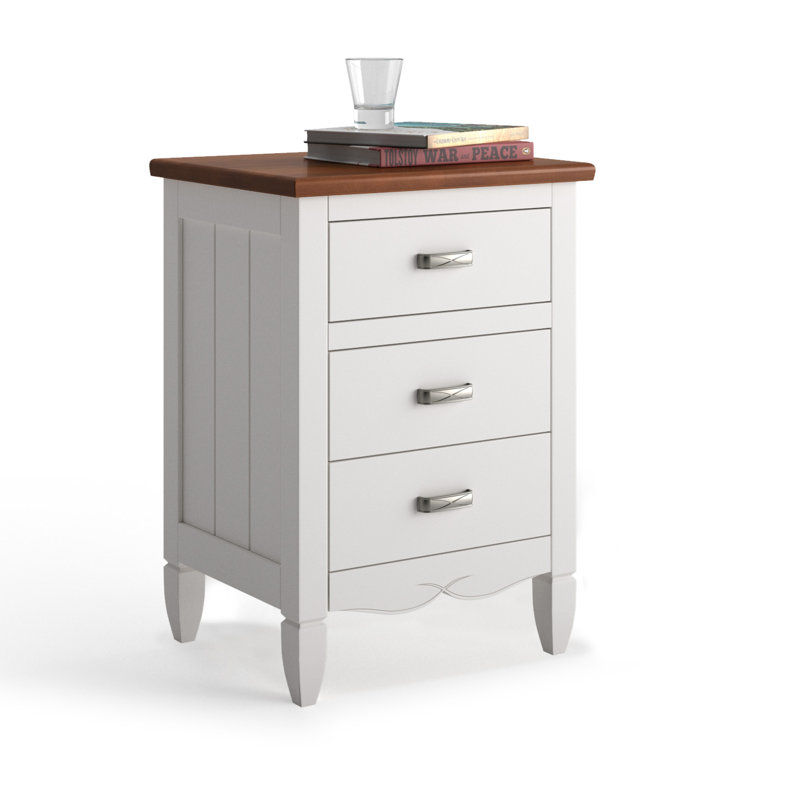 Quackenbush 49cm W Solid + Manufactured Wood Bedside Table