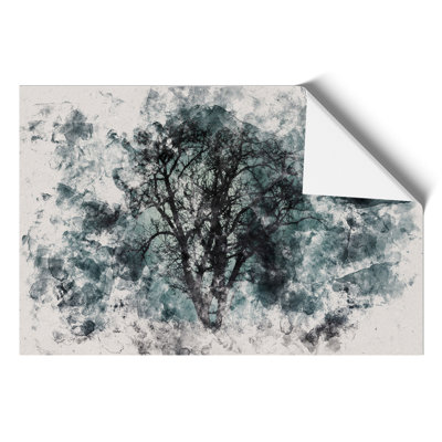 Tree at Dusk Watercolour - Wall Art