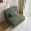 Seemab Upholstered Green Corduroy Armless Chair with Pillow Back, Single Chair Module Part For Sectional Sofa-94322394