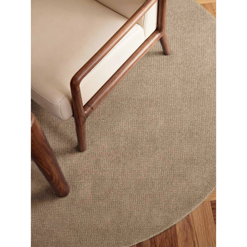 Dewit Wool Hand Woven Area Rug, Beige, Round 200 cm
