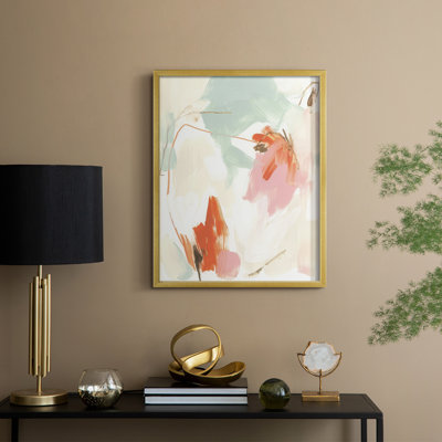 Peach Blossom Mirage II Framed Print - Solid Wood