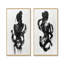 «And And Minimal Woman Silhouette I - Abstract Shapes», ensemble de 2 pièces d'art mural-1094585964-1094585965