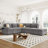 L Shaped  Modular Sofa Bed Pull Out Sofa With Storage USB Ports and Cup Holders
