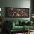 Vibrant Wildflower " Botanical Elegance Dark Floral Antique Retro Colorful Bedroom Extra Large Wall Decor "-111565979-96074490