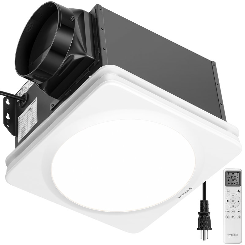 Ventilateur de salle de bain 240 CFM avec capteur d'humidité et lumière