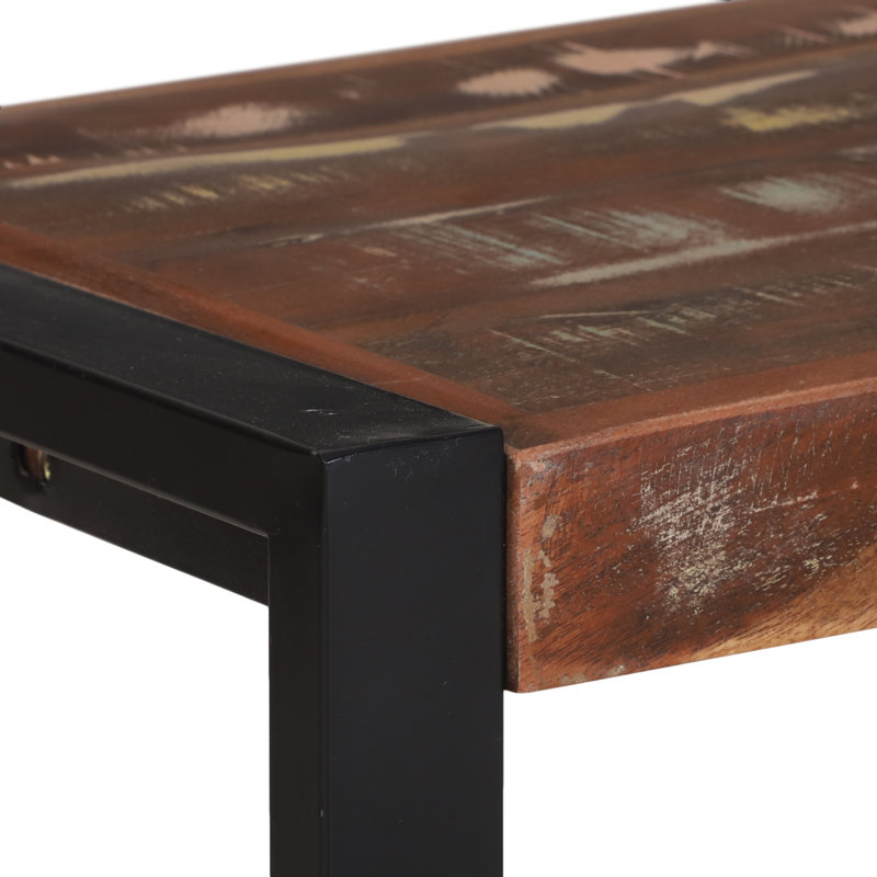 Vidaxl Multicolour Bench 100X35x45 Cm Solid Reclaimed Wood