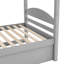 Lit simple superposé en forme de L avec lit gigogne gris - et lit gigogne fiable, sans sommier