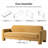 Werts Modern 84" Curved Chenille Sofa-1011137736