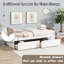 Lit simple pour enfant en bois massif avec 2 tiroirs-297833783