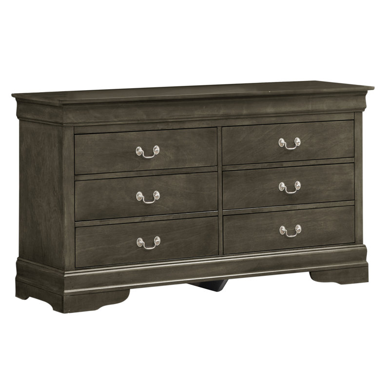 Citronelle 60'' W 6 - Drawer Dresser, Grey