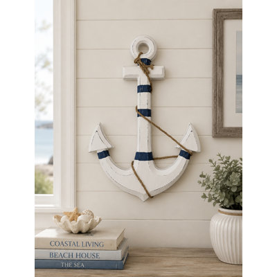 Anchor With Rope Accents Wall Decor