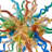 4-light Modern Artistic Hand-blown Glass Sputnik Chandelier